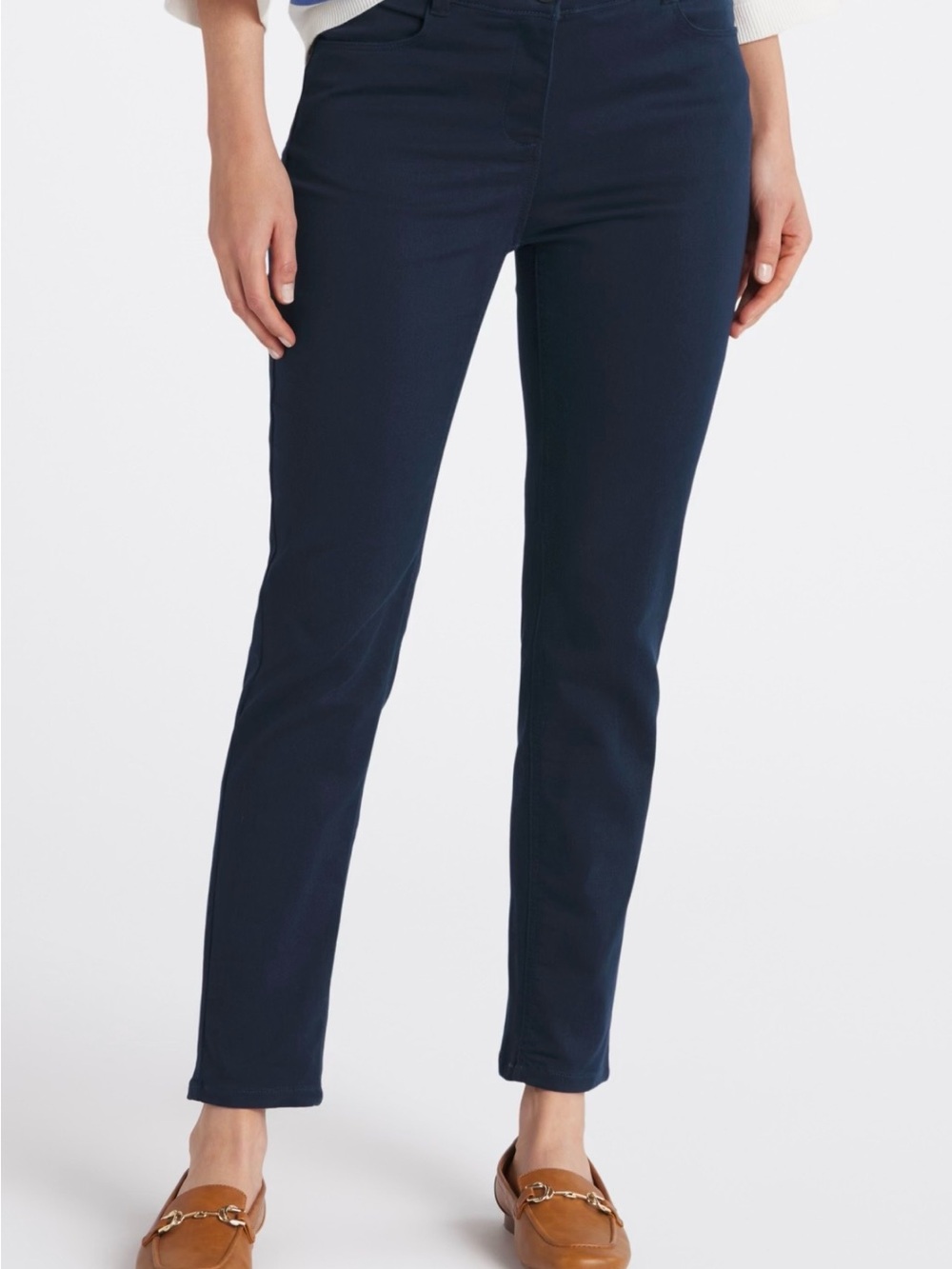 Violets & Roses Women’s Mid-Rise Skinny Pant — Navy Slim Fit